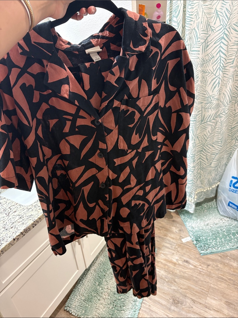 Black and brown matching set cover up!